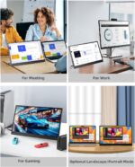Newsoul 15.6-Inch Portable Monitor, FHD 1080P, Ultra-Slim and Lightweight, Self-Standing Design, VESA-Compatible, IPS Screen, USB-C/Mini HDMI Ports, Perfect for Gaming and Office Use - Image 7