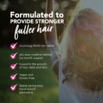 Biotin Hair Growth Supplement - 1 Year Supply High Strength Biotin 10,000mcg Per Tablet, Hair Skin and Nails Vitamins for Women & Men, 365 Vegan Biotin Tablets - Easy to Swallow UK Made Hair Vitamins - Image 2