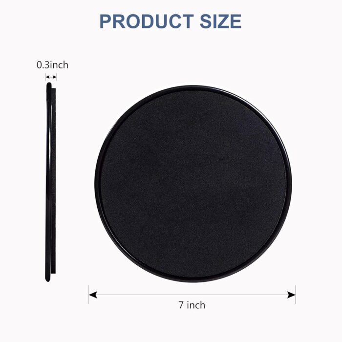 NACENA Gliding Discs Core Sliders Smooth Gliders Dual-Sided Design Core Exercise Sliders Use on Hardwood Floors, Workout Sliders Fitness Discs Abdominal & Total Body Gym-Exercise Equipment Set of 2 - Image 2