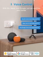 meross Smart Plug Mini - meross 13A WiFi Plugs, Voice/Remote Control with Timer, Works with Alexa, Google Home, Compatible with SmartThings Wireless Remote Control Timer Plug No Hub Required (4 Pack) - Image 2