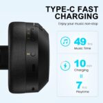Edifier W820NB Plus Hybrid Active Noise Cancelling Headphones - LDAC Codec - Hi-Res Audio Wireless & Wired - Fast Charge - 49H Playtime - Over Ear Bluetooth V5.2 Headphones - Black - Image 6