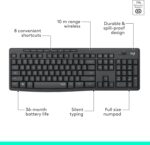 Logitech MK295 Wireless Mouse & Keyboard Combo with SilentTouch Technology, Full Numpad, Advanced Optical Tracking, Lag-Free Wireless, 90% Less Noise - Graphite - Image 7