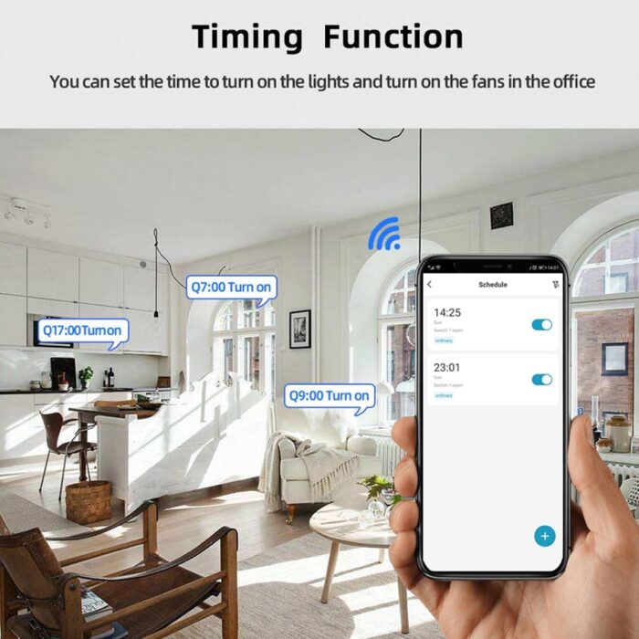 Smart WiFi Wireless Relay Module, Tuya 4CH AC 85-250V/ USB 5V Remote Control Dry Contact Momentry Switch Compatible With Alexa and Google Home - Image 3