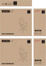 Songmics Racing Gaming Chair, Adjustable Office Chair With Footrest, Ergonomic Design, Tilt Mechanism, Headrest, Lumbar Support, 150 Kg Weight Capacity, Black And Red Obg73Brv1 - Image 10