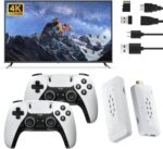 2024 Newest Retro Game Stick – 20,000+ Classic Video Games, 64GB Plug & Play Console with 52 Emulators, Dual 2.4GHz Wireless Controllers, 4K HDMI Output for TV