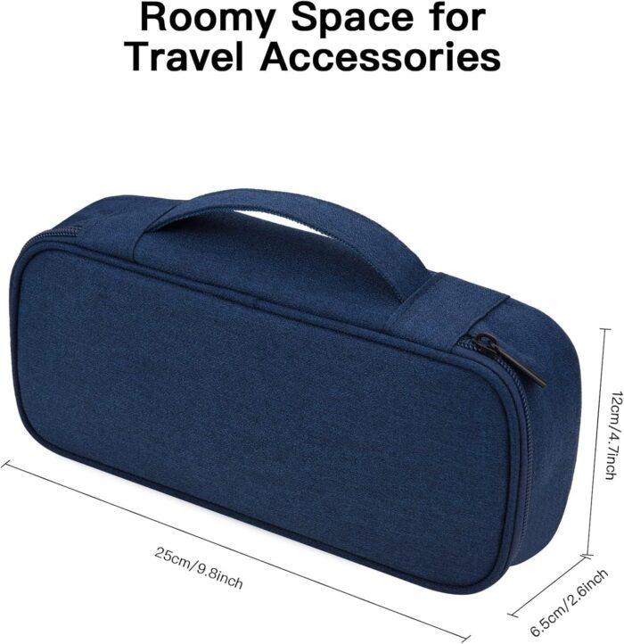 Portable Cable Electronic Accessories Storage Bag,Travel Gadgets Storage Case Cable Organizer Pouch Compatible for Charger USB Cables SD Memory Cards Earphone Flash Hard Drive Phone Power Bank - Image 2