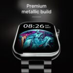 Noise ColorFit Ultra 3 Bluetooth Calling Smart Watch with Biggest 1.96" AMOLED Display, Premium Metallic Build,Heart Rate Monitor, Activity Tracker, Gesture Control with Leather Strap (Classic Black) - Image 3