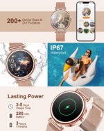 Smart Watches For Women(Make/Answer Call)，1.27" Activity Fitness Tracker Smartwatch For Android iOS 100+ Sport Modes Blood Pressure/Heart Rate/Sleep Monitor/Pedometerstep IP67 Waterproof -Rose Gold - Image 7