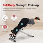 Sunny Health & Fitness Foldable Hyperextension Roman Chair W/Back Extension, Home Gym Sit Up Bench for Glute & Ab Workouts, Optional Adjustment Incline & Multi-Function Heavy-Duty Exercise Equipment - Image 3