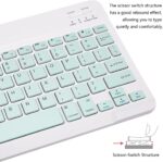 Xukinroy Ultra-Slim Bluetooth Keyboard and Mouse Combo Rechargeable Portable Wireless Keyboard Mouse Set for Apple iPad iPhone iOS 13 and Above Samsung Tablet Phone Smartphone Android Windows (Green) - Image 4