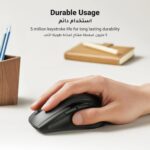 UGREEN Wireless Mouse Ergonomic, 2.4GHz Cordless Computer Mouse with 3-Level DPI (800/1200/1600), USB Silent Mice 6 Buttons for PC, Laptop, MacBook Pro/Air, Chromebook, Notebook, Full Size Black - Image 9