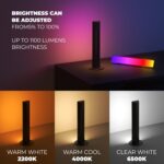 BESTY HOME Smart Flow Light Bars, Wifi Mobile App Works with Alexa and Google Assistant, TV Ambient Lighting, RGBICW Light Bars with Scene Modes and Music Modes for Gaming, Movies, PC, TV (Set of 2) - Image 6