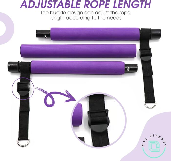 MYL Fitness Pilates Bar Kit with Resistance Bands Portable Gym and Home Workout Equipment for Women and Men - Image 2