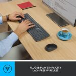 Logitech MK235 Wireless Keyboard and Mouse Combo for Windows, 2.4 GHz Wireless with Unifying USB-Receiver, Wireless Mouse, 15 FN Keys, 3-Year Battery Life, PC/Laptop, Arabic/English Layout - Black - Image 4
