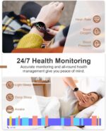 Smart Watch for Women, 1.19" AMOLED Touchscreen Fitness Tracker, Make/Answer Calls, Heart Rate SpO2 Monitor, IP68 Waterproof, Sleep & Activity Tracking Smartwatch for Android Phones iPhone - Image 4