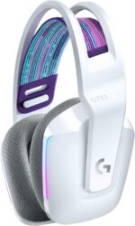 Logitech G733 LIGHTSPEED Wireless Gaming Headset with suspension headband, LIGHTSYNC RGB, Blue VO!CE mic technology and PRO-G audio drivers - White - Image 6