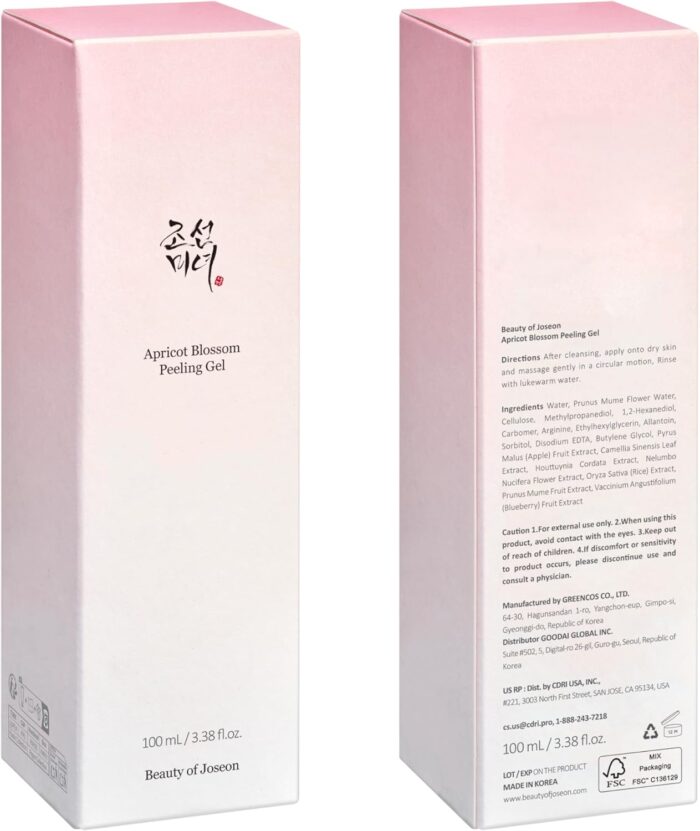 Beauty of Joseon Apricot Blossom Peeling Gel Soft Exfoliating Face and Body Scrub Dead Skin Cells Remover for All Skin Types, Korean Skincare for Men Women, 100ml - Image 7