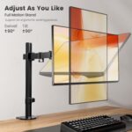 HEYMIX LIFE Single Monitor Arm -Single Monitor Stand With Extention Arm,Ergonomic Vesa Mount Arm For 13-32" Gaming Screen Up To 8Kgs,Vesa Mount Stand 75Mm/100Mm,C-Clamp & Grommet 2-Way Assembling - Image 4