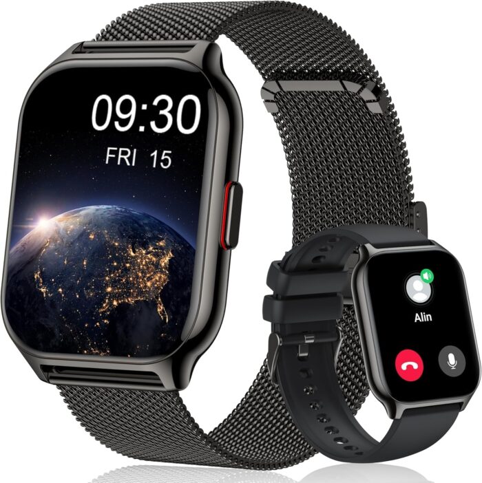 2024 Smart Watch for Women Men, 2.01″ Smartwatch Make & Answer Call, Fitness Watch, Blood Pressure, Fitness Tracker, Heart Rate & Sleep, 100+ Sports Activity Tracker Step Counter for Android iOS