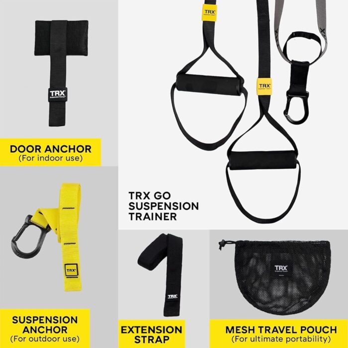 TRX GO Suspension Trainer System: Lightweight and Portable | Full Body Workout, All Levels and All Goals Includes a poster with first steps, 2 training instructions and anchors indoors and outdoors - Image 6