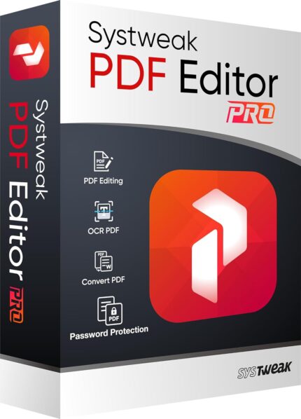 Systweak PDF Editor – Software for Windows – 1 PC, Lifetime | View, Create, Edit, Protect and Sign PDFs | Merge & Split (Via Email Delivery Only – in 2 hours, No- CD),