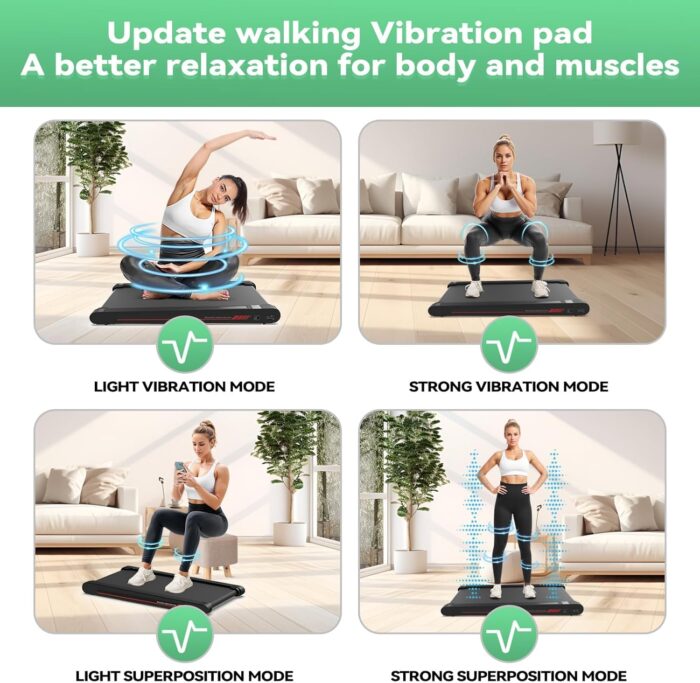 Sperax Walking Pad Treadmill with APP,Under Desk Treadmill,Vibration Walking Pad 150KG Capacity - Image 3