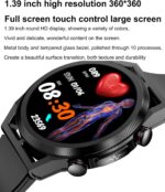 Blood Glucose Smart Watch, ECG HRV Fitness Tracker with Heart Rate Blood Pressure Uric Acid Measurement, Blood Lipid Monitoring, 20 Sports Modes, Text & Call, for Men & Women,Blue - Image 2