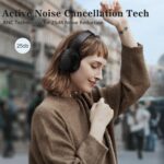 Headphones, Bluetooth 5.1 & Wireless Headphones, Active Noise Cancelling, Over 35 Hours Use, Noise Reduce 25dB, ANC Earphones, CVC 8.0 Mic for TV PC Cellphone, Hi-Fi Audio Sound, USB-C Fast Charging - Image 4