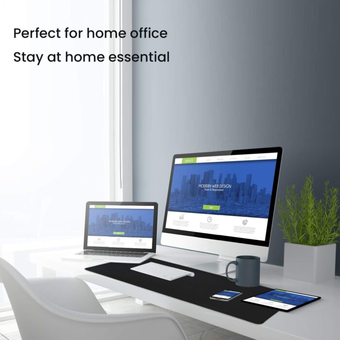 TEDNETGO Large Mouse Pad, Gaming Mouse Pad, Long Mouse Pads, Waterproof Extra Large Big Mouse Pad with Stitched Edge, XXL Non-Slip Black Computer Mousepad Desk Mat for Gamer, Office & Home, Black - Image 7