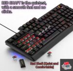 EURCRBU Mechanical Gaming Keyboard, LED Backlit Compact 98 Keys Layout Wired Mechanical Keyboard with Volume Control Knob, Full Anti-Ghosting Numpad Keyboard for Competitive Games or Office. (Black) - Image 9