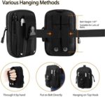 COOLBABY Tactical Pouch Waist Bag Utility Belt Mobile Phone Pouch EDC Case Organizer with Cellphone Holster for Cycling, Running, Hiking (Black) - Image 3