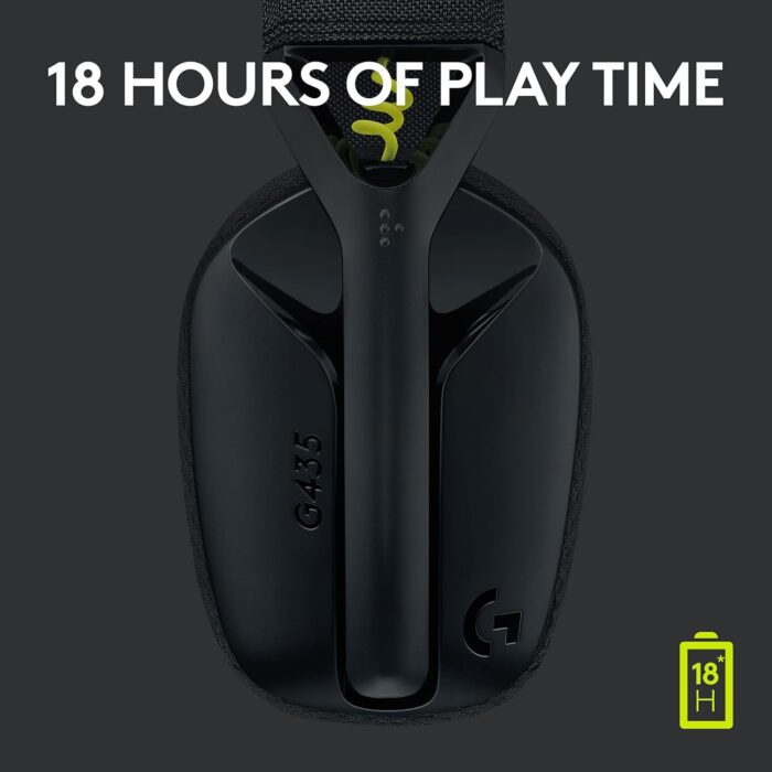 Logitech G435 Lightspeed & Bluetooth Wireless Gaming Headset - Ultra Lightweight 165G Over-Ear Headphones, Built-In Mics, 18H Battery, Compatible With Dolby Atmos, Pc, Ps4, Ps5, Mobile - Black - Image 6