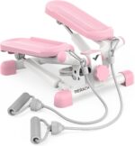 MERACH 2-in-1 Mini Stepper for Home Exercise Step, Mini Stepper 150kg with LCD Monitor, Up-Down Swing Stepper with Power Ropes for Leg/Arm/Butt Training Stairmaster Exercise&Fitness Equipment