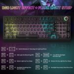 EURCRBU Mechanical Gaming Keyboard, LED Backlit Compact 98 Keys Layout Wired Mechanical Keyboard with Volume Control Knob, Full Anti-Ghosting Numpad Keyboard for Competitive Games or Office. (Black) - Image 6
