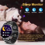 FILIEKEU 1.3in Full Touch Screen IP67 Waterproof Stainless Steel Men's Activity Fitness Tracker Smartwatch - Image 6