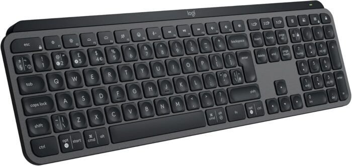 Logitech MX Keys S Wireless Keyboard, Low Profile, Fluid Precise Quiet Typing, Programmable Keys, Backlighting, Bluetooth, USB C Rechargeable, for Windows PC, Linux, Chrome, Mac – Graphite, INT Layout