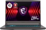 MSI Thin 15 15.6” 144Hz FHD Gaming Laptop: Intel Core i5-13420H, NVIDIA Geforce RTX 2050, 16GB DDR4, 512GB NVMe SSD, Cooler Boost 5, Win 11: Black B13UCX-2040US