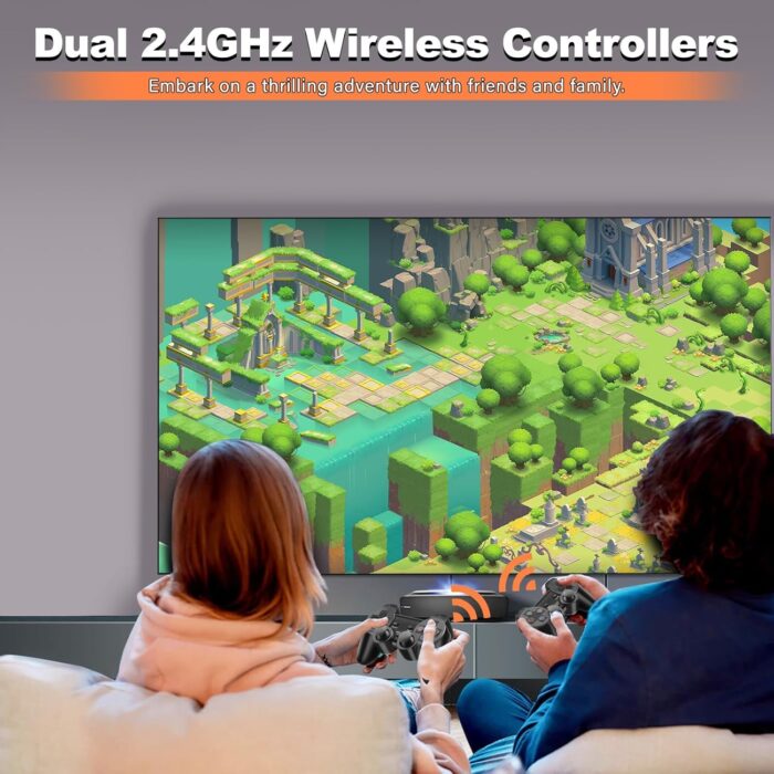 HYRAINBOW New Retro Gaming Console & Game Stick Pro - 20,000+ Classic Video Games, 23 Emulators, Dual Wireless Controllers, 4K HDMI Output, Plug & Play, Compatible with TV, PC, Projector, 64GB - Image 4