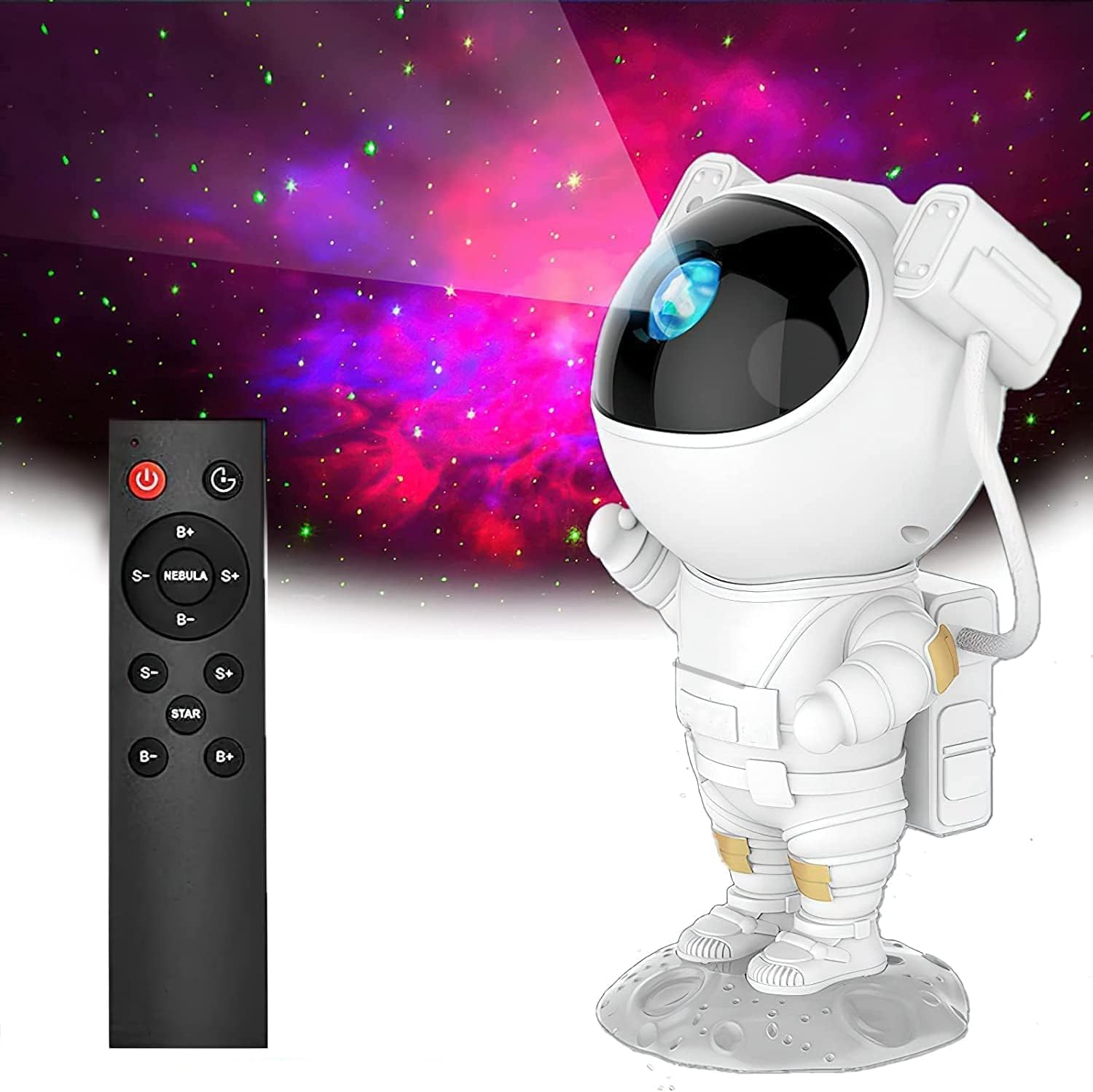 HJB VISSO Star Projector Night Light with Timer, Remote Control and 360°Adjustable Design, Astronaut Nebula Galaxy Night Light Projector for Children Adults Baby Bedroom, Party Room and Game Room HJB VISSO Star Projector Night Light with Timer, Remote Control and 360°Adjustable Design, Astronaut Nebula Galaxy Night Light Projector for Children Adults Baby Bedroom, Party Room and Game Room