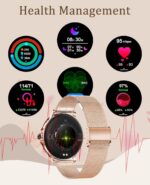 BOCLOUD Smart Watch for Women, Bluetooth Smartwatches for iPhone Android iOS IP68 Waterproof Ladies Fitness Activity Tracker with Blood Pressure/Heart Rate/Sleep Monitor/Messages - Image 5