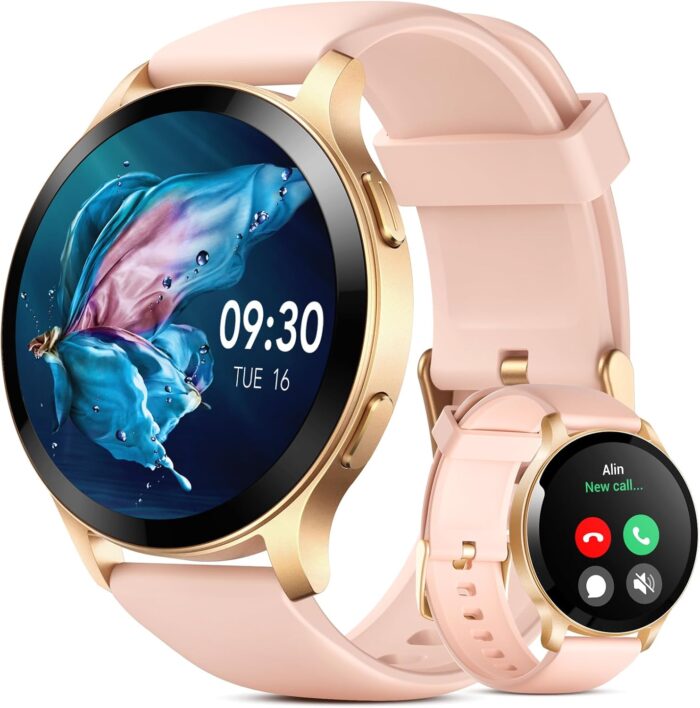 Parsonver Smart Watch for Women(Call Receive/Dial), 1.43″ Smart Watch for Android iPhone Phones Fitness Tracker Watch with Sleep Health Monitor Calorie Step Tracking 100+ Sport Modes IP68 Waterproof