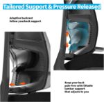 HOLLUDLE Ergonomic Office Chair with Adaptive Backrest, High Back Computer Desk Chair with 4D Armrests, Adjustable Seat Depth, Lumbar Support and 2D Headrest, Swivel Task Chair, Black - Image 5