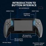 Handheld retro game console supports 11 emulators, retro gaming console handheld, 10000 games Portab Video Game Consoles, 4.3 inch IPS screen (Gray) - Image 7