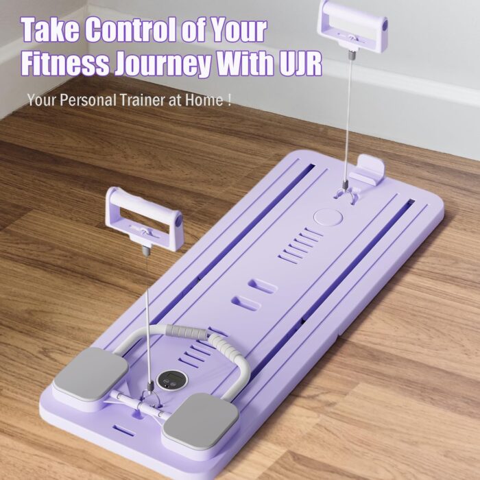 Ab Roller Abs Workout Equipment: Multifunction Automatic Rebound Abdominal Wheel - Foldable Home Gym Exercise Fitness Equipment Push Up Board for Strength Training Core Workout with Knee Pad Timer - Image 7