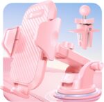 2025 BEST [Rally Racing-Grade] Car Phone Holder for Cars [95+LBS Strongest Suction] 3In 1 Dashboard Windscreen Vent Mobile Phone Holder for Car [Big phone & Thick Case Friendly] for iPhone Samsung