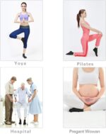 NEWCHAO 4 Pairs Non Slip Skid Socks Anti Slip Sock for women and men, Grip Socks for Yoga Home Barre Pilates Hospital Workout - Image 4
