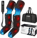 FIT KING Leg Massager with Heat for Circulation Upgraded Full Leg and Foot Compression Boots Massager for Foot Calf and Thigh Massage