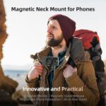 REYGEAK for Magsafe POV Neck Mount for iPhone 15/14/13/12 Pro Mini/Plus/Pro/Pro Max,Hand Free Necklace Phone Mount Stand with Magnetizer Ring for Mobile Phone Accessory - Image 6