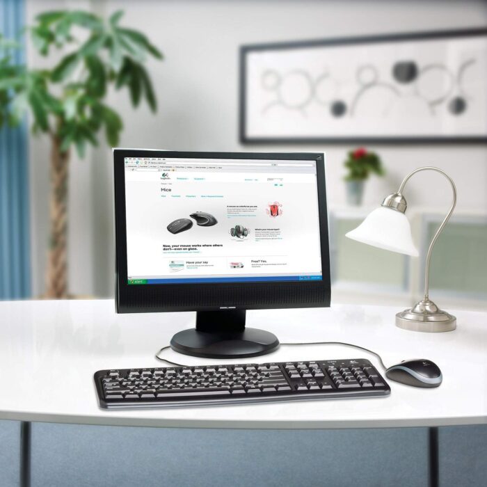 Logitech 920002565 MK120 Wired Desktop Set, Keyboard/Mouse, - Image 7