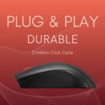 Lenovo 150 wireless mouse | 2.4G via USB-A Dongle | LED Optical Sensor | 1000 DPI | Black - [GY51L52638] - Image 4
